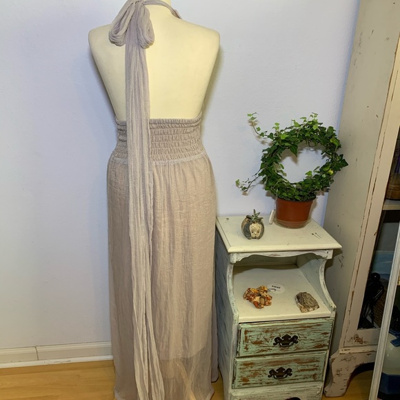 Periwinkle Halter Gown - Picture 2 of 2